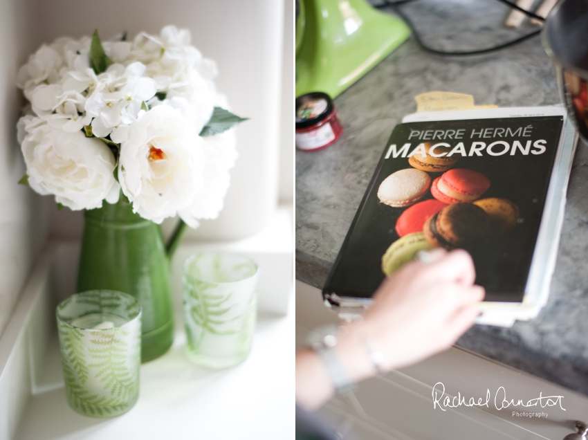 Professional colour photograph of creative inspiration baking shoot at Maison des Macaron at Market Harborough by Rachael Connerton Photography